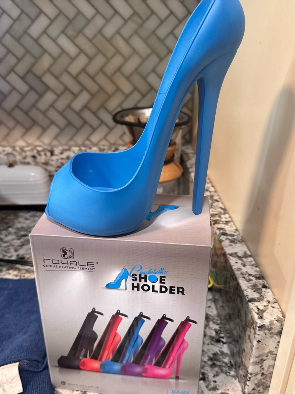 Stylish Blue High-Heel Shoe Holder by
